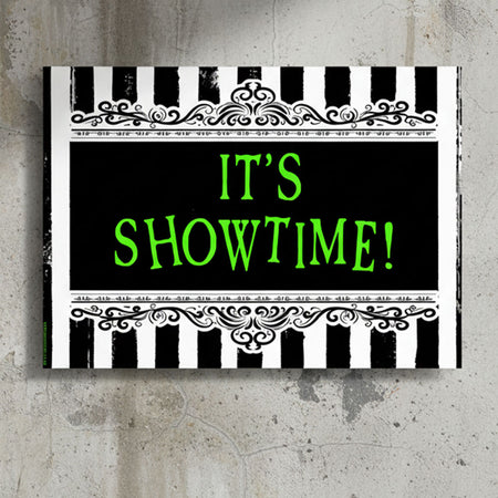 Crazy Ghost It's Showtime! Halloween Poster - A3