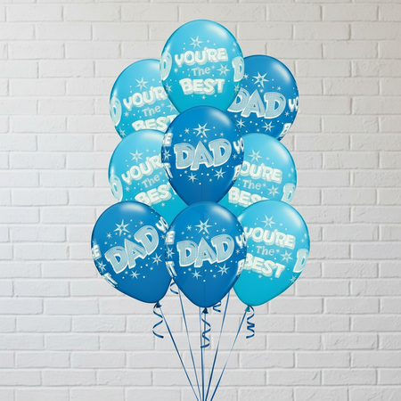 Dad You're The Best Balloons - White Brick Wall