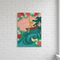 Dance with the Ocean Poster on White Brick Wall