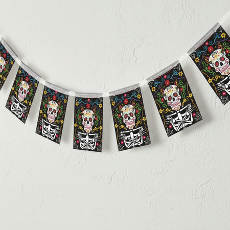 Day of the Dead Flag Interior Bunting - 2.4m