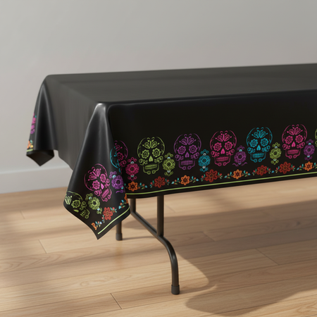 Day of the Dead Tablecloth Close Up