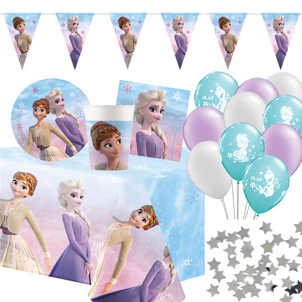 Deluxe Disney Frozen 2 Tableware and Party Decoration Pack for 8