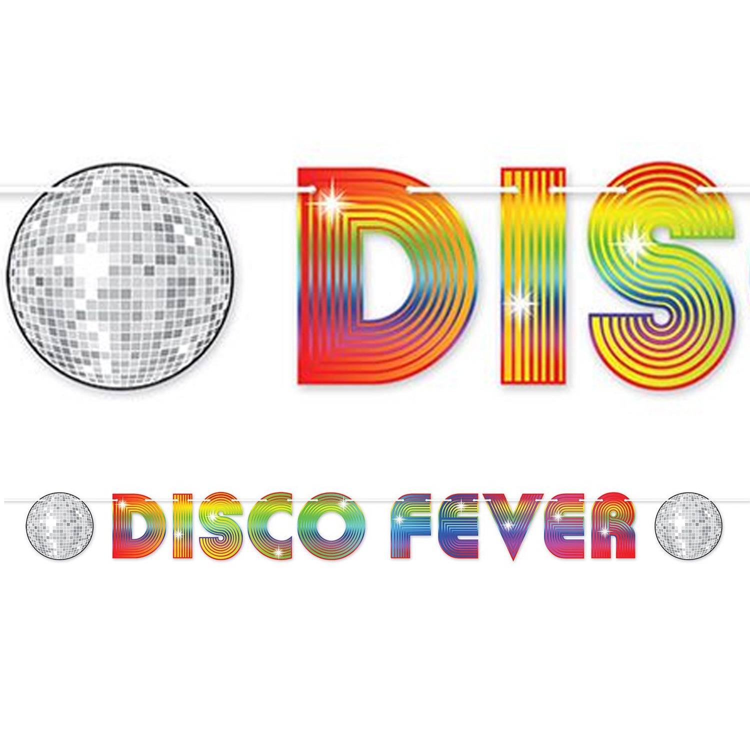 70's Disco Fever Garland Decoration - 2.1m