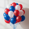 Double Red White Blue Balloon Bundle with Background