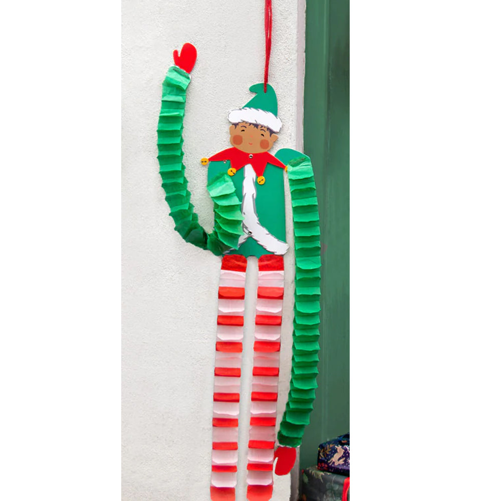 Santa's Elves Hanging Paper Decorations - Pack of 3