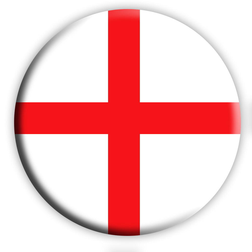 England St George's Flag Badge - 58mm - Each