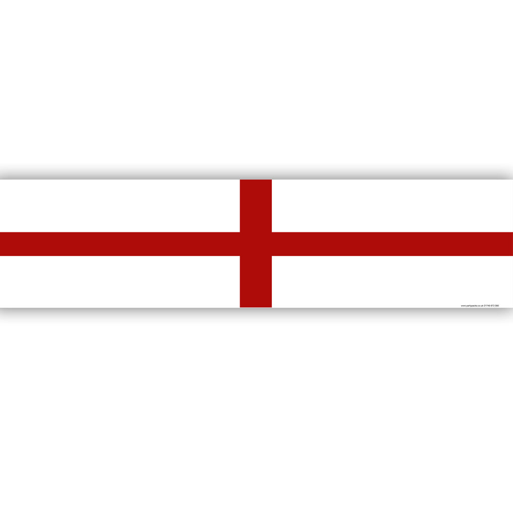 England St George's Themed Flag Banner - 120 x 30cm