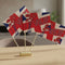 Remembrance Sunday 'Lest We Forget' Paper Table Flags - 15cm on 30cm Pole - Each