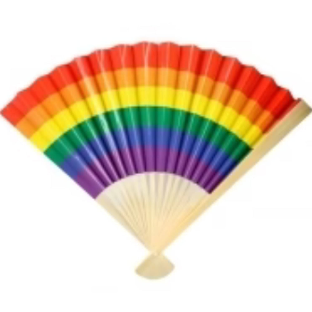 Rainbow Folding Fan - 25cm