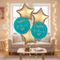 Father's Day Balloon Bundle with Gold Ribbon