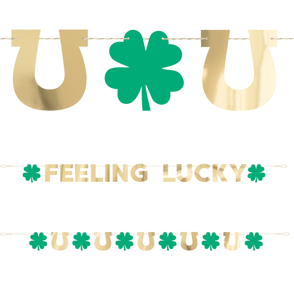 Feeling Lucky Shamrock and Horseshoe Garland - 3.65m