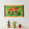 Fiesta Cloth Flag Wall with Cacti