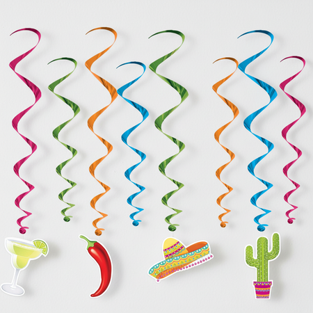 Fiesta Swirls Hanging Plain Background