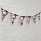 Floral Skull Bunting on White Brick Wall