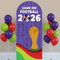 Football 2026 Sailboard with Purple Lime Red Balloons