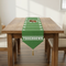 Football Field Table Runner on Wooden Table