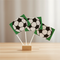 Football Table Flags on Table with Blurred Background
