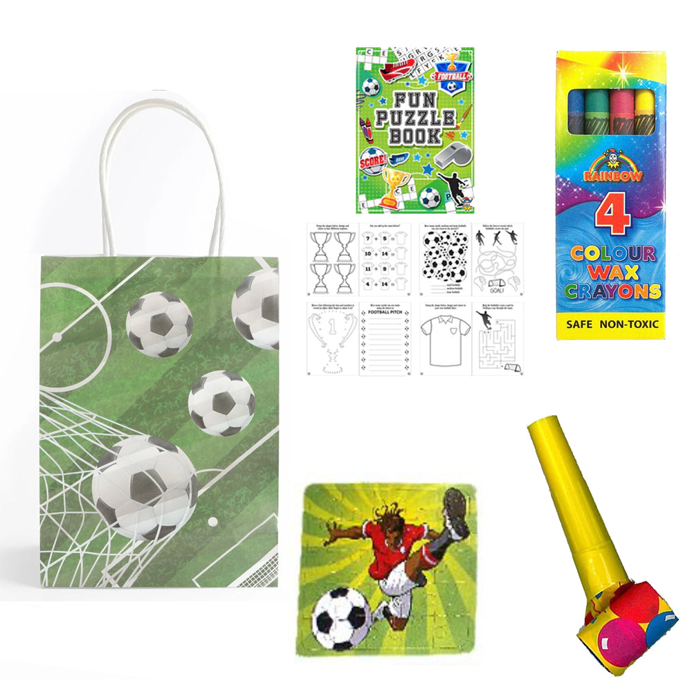 Filled Football Themed Party Bags - Pack of 100