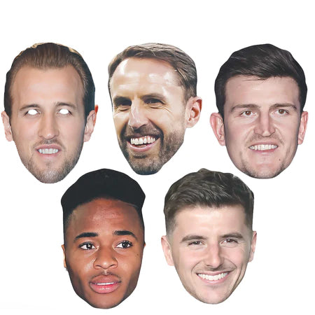 England Footballer Card Mask Pack - Pack of 5