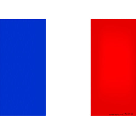 French Themed Flag Poster - A3