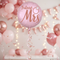 Future Mrs Blush Pink Foil Balloon with Ribbon Hen Do Background