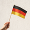 German Hand Flag Being Waved - Close Up