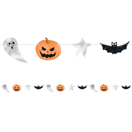 Bats and Boos Halloween Garland - 2.1m