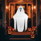 Giant Hanging Ghost in Halloween Porch