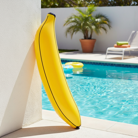 Giant Inflatable Banana by Pool