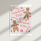 Gingerbread Kisses Christmas Poster on Off-White Wall