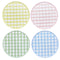 Pastel Gingham Paper Plates - 23cm - Pack of 8