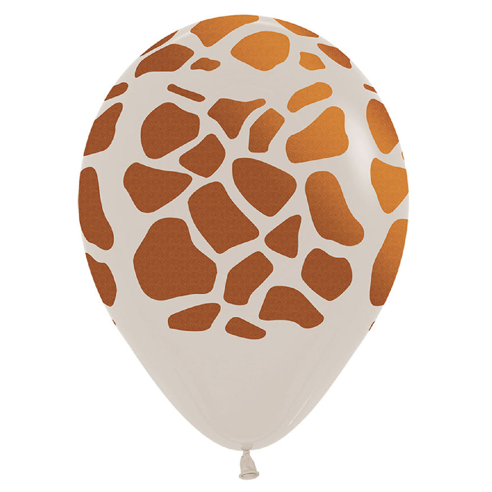 Giraffe Print Latex Balloons - 12" - Pack of 10