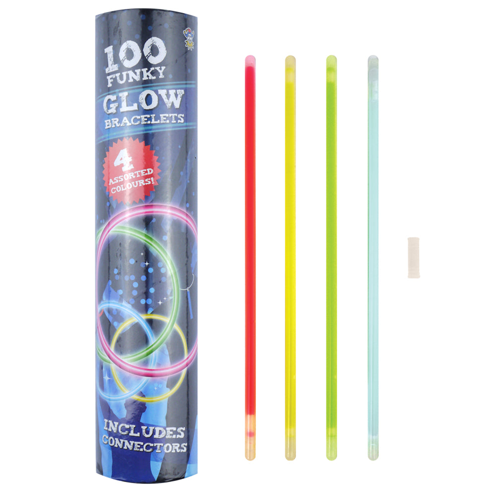 Glow Bracelets- Assorted Colours - Pack of 100