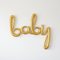 Gold Baby Script Balloon with Background