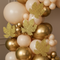 Gold Glitter Leaves in Balloon Arch