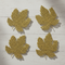 Gold Glitter Leaves Light Wood Flat Lay