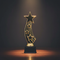 Gold Star Award Trophy Dark Moody Background