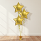 Gold Star Balloons - Wood Floor Off White Wall Full Square