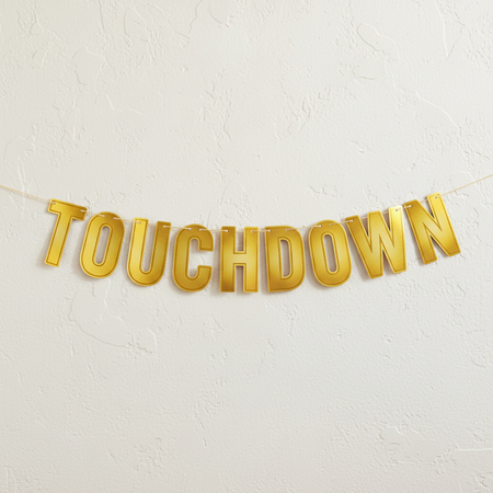 Gold Touchdown Banner on Textured Wall