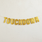 Gold Touchdown Banner on Textured Wall