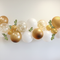Gold White Confetti Balloon Garland with Eucalyptus Background