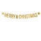 Gold 'Merry Christmas' Banner Bunting- 1.5m