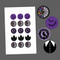 Gothic Girl Stickers on Darker Grey Background