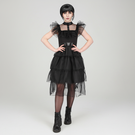 Gothic Schoolgirl Costume Neutral Background