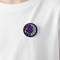 Gothic Spiderweb Badge on White Shirt
