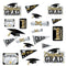 Black and Gold Graduation Card Cutout Decorations - Pack of 20
