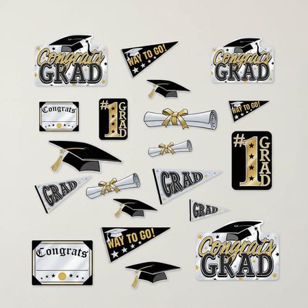 Graduation Cardboard Cutouts on Wall