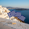 Greek Table Paper Table Flags - 15cm on 30cm Pole - Each