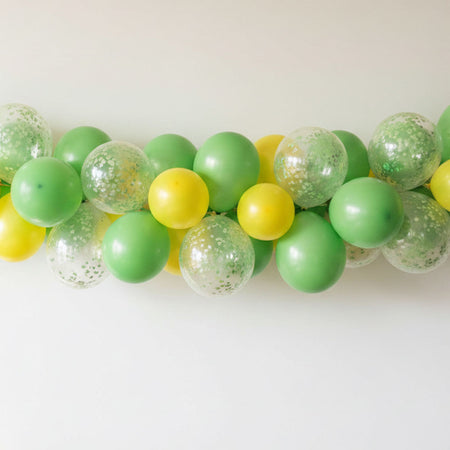 Green and Yellow Balloon Arch DIY Kit - 34 Balloons - 2.5m