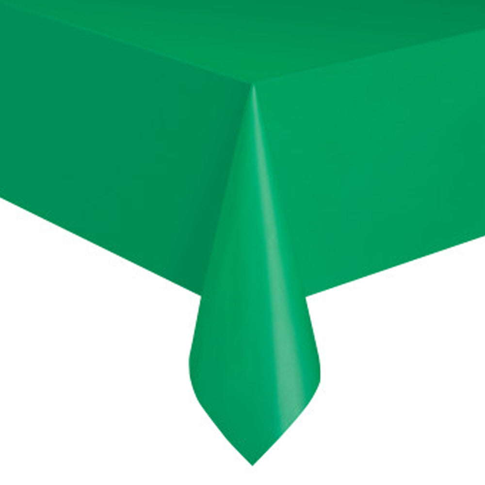 Green Plastic Tablecloth - 1.4m x 2.8m